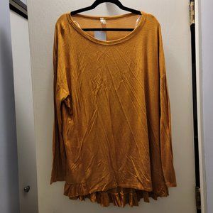 MTS gold striped XL blouse